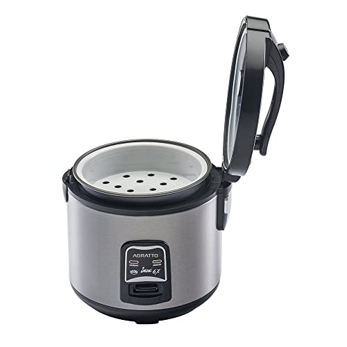PANELA ELETRICA ARROZ INOX E VISOR VIDRO PAI6X 127V AGRATTO, Agratto, 5955, Inox