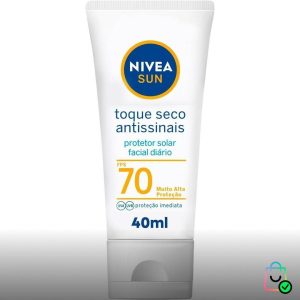 NIVEA SUN Protetor Solar Facial Toque Seco Antissinais FPS 70 40ml