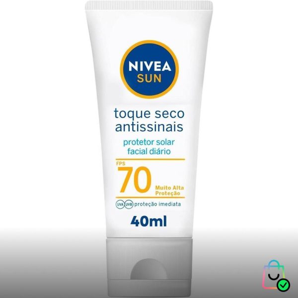 NIVEA SUN Protetor Solar Facial Toque Seco Antissinais FPS 70 40ml
