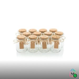 10 Potes de vidro 100ml com Rolha Porta Velas