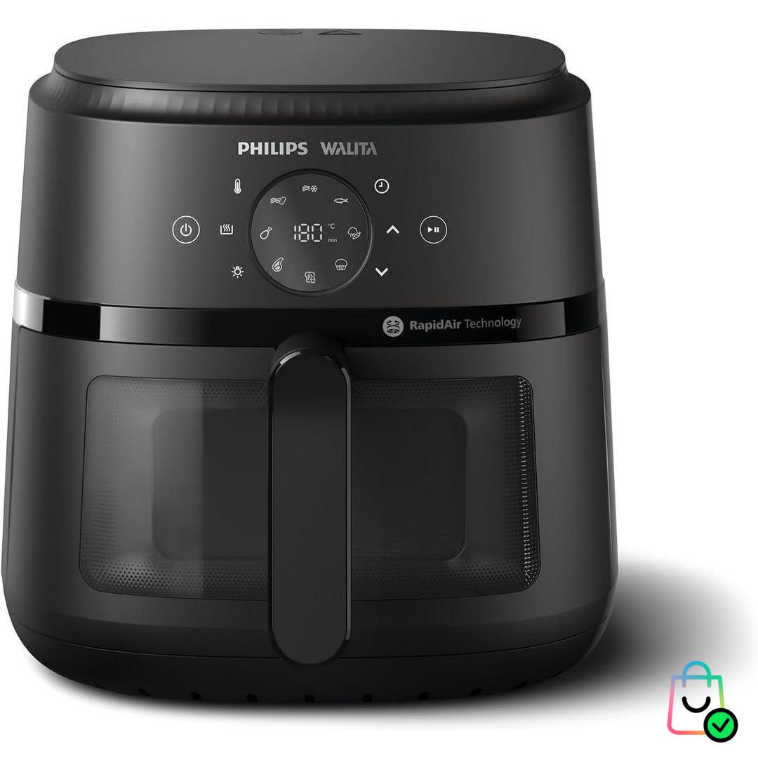 Fritadeira Airfryer Digital Série 2000 XL Philips Walita 62 litros Tecnologia RapidAir Preta 2 anos de garantia 110v 1700W NA23000