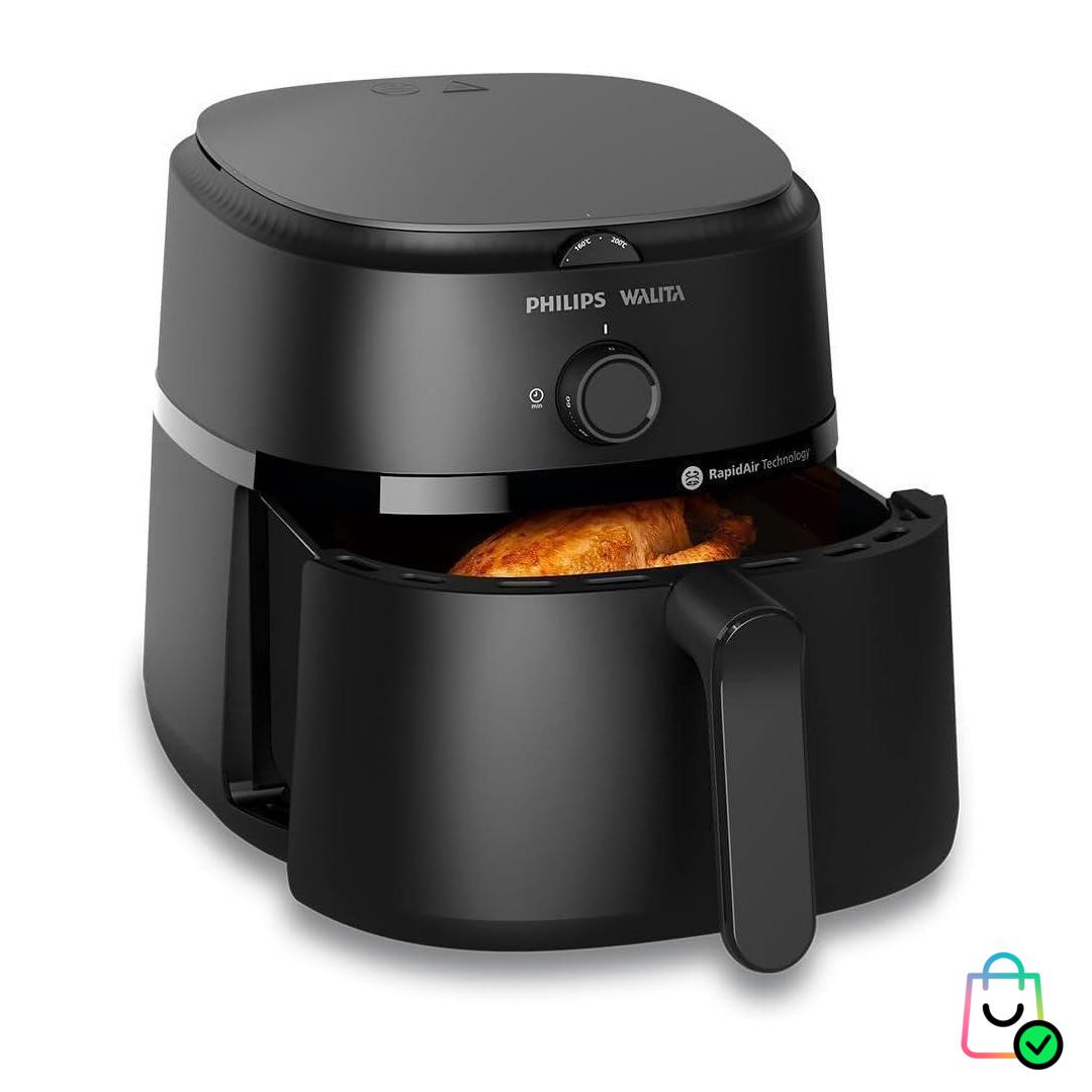 Fritadeira Airfryer Série 1000 XL Philips Walita 42 litros Tecnologia RapidAir Preta 2 anos de garantia 110v NA12000