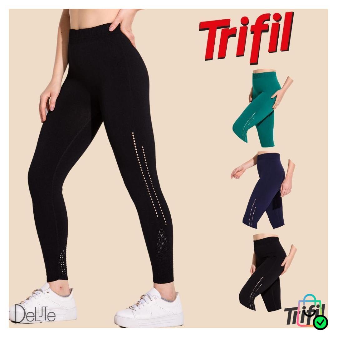 Calça Legging Colmeia Trifil S Costura Feminina Academia Esportiva Fitness Alta Performance Adulto