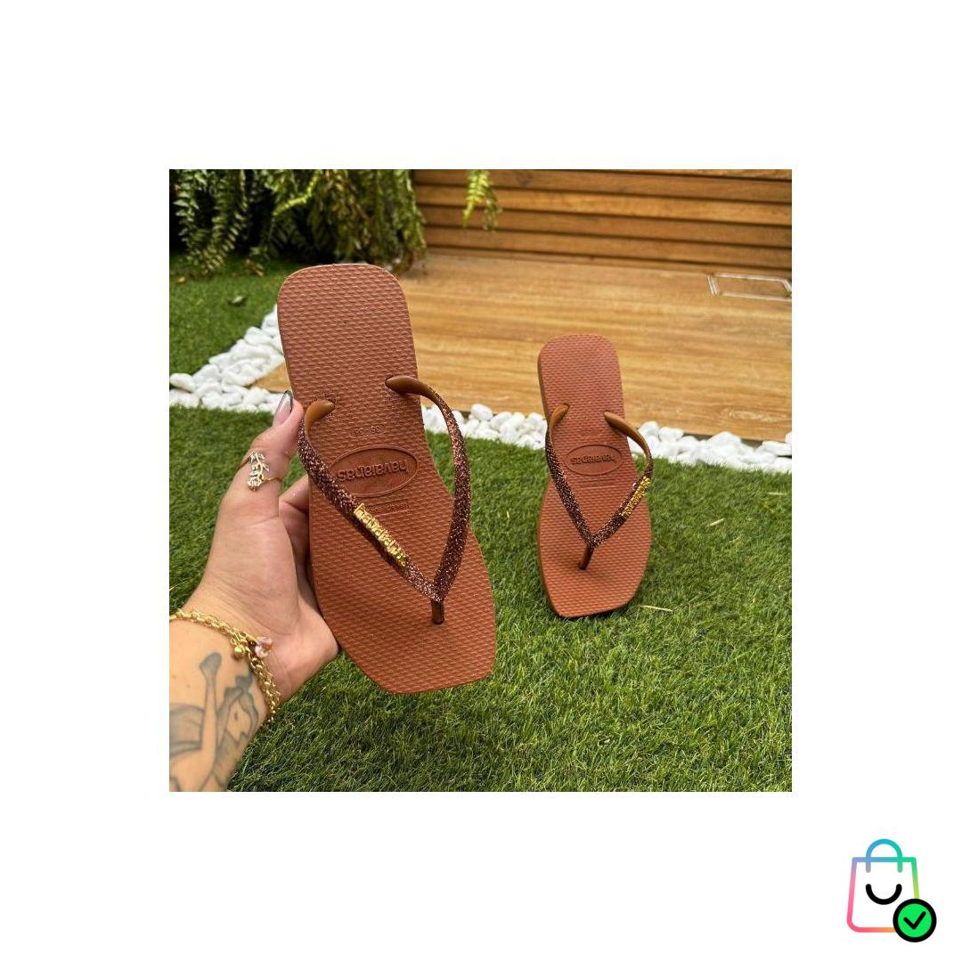 Sandália Chinelos Feminino Havanas Glitter Elegância e Sofisticação em Cada Detalhe Promoção 2025